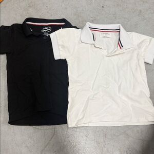 White Kids Polo Shirt (2) Blsck & White Collared Shirts 3T Boys Shirts